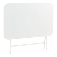 Tavolo Pieghevole Sande con Piano Rettangolare - Bianco [en.casa]