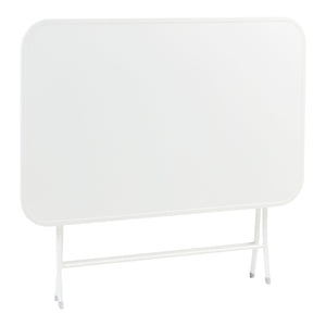 Tavolo Pieghevole Sande con Piano Rettangolare - Bianco [en.casa]