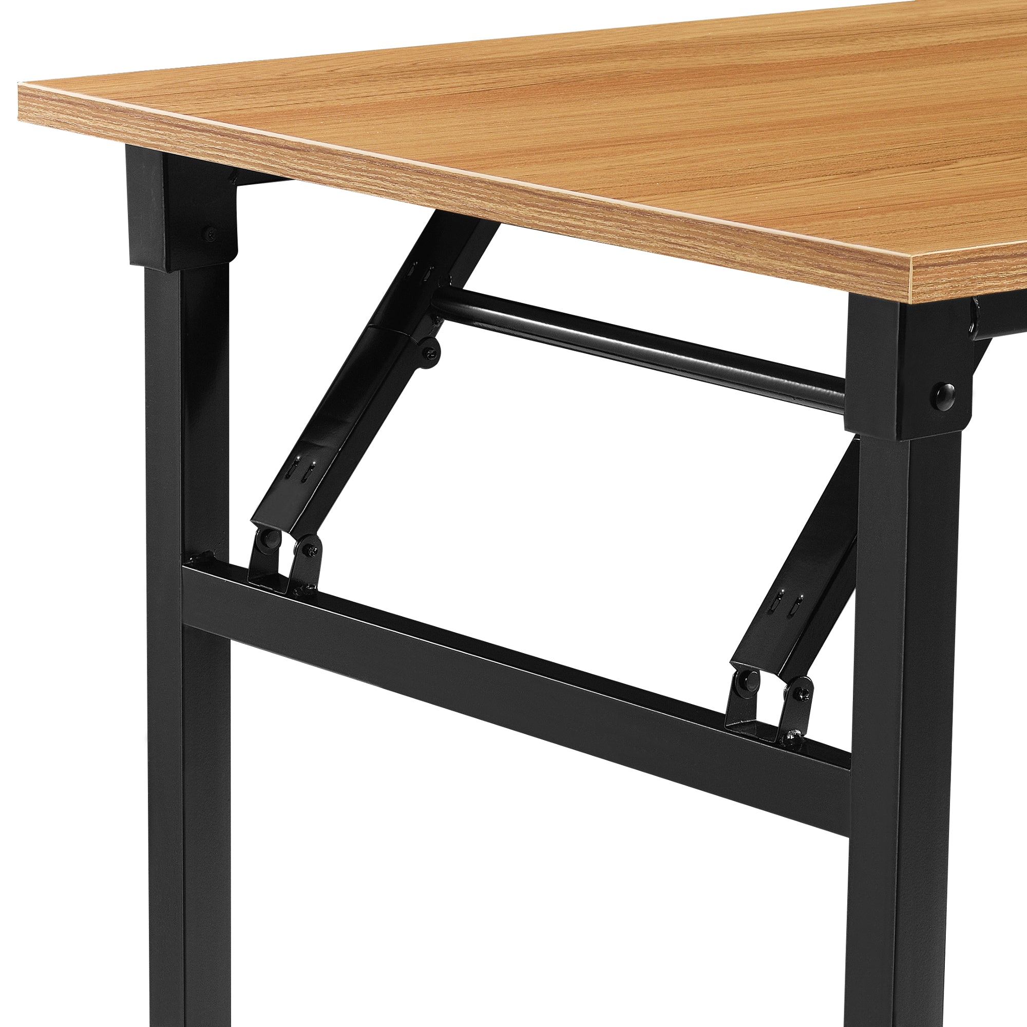 Tavolo Pieghevole Scrivania con Piano 120x60 cm color Faggio / Nero [neu.haus]