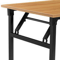 Tavolo da pranzo pieghevole da cucina altezza regolabile per 4 persone 120 cm marrone e nero 03_0004364