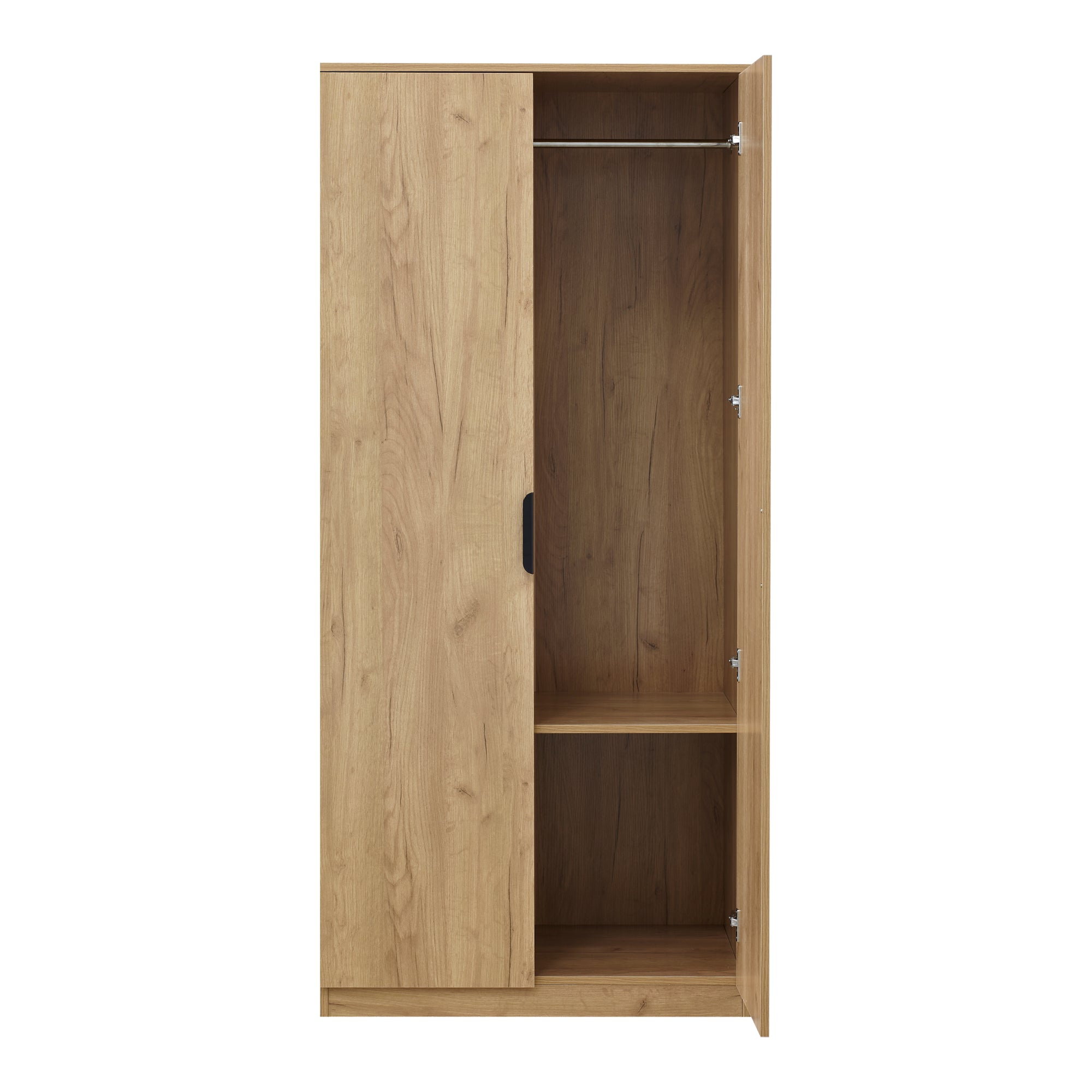 Armadio Guardaroba Eiselfing 176 x 80 x 52 cm Effetto Rovere [en.casa]