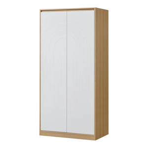 Armadio Guardaroba Bastheim 176 x 80 x 52 cm Effetto Rovere [en.casa]