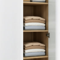 Armadio Guardaroba Bastheim con 6 Scomparti 176 x 120 x 52 cm Effetto Rovere [en.casa]