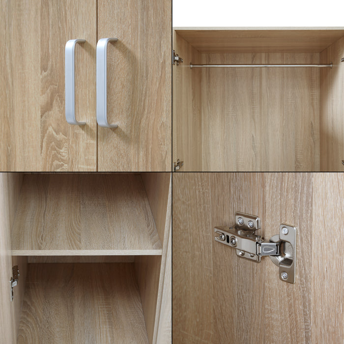 Armadio Guardaroba Bodolz 176 x 120 x 52 cm Effetto Rovere Sonoma [en.casa]