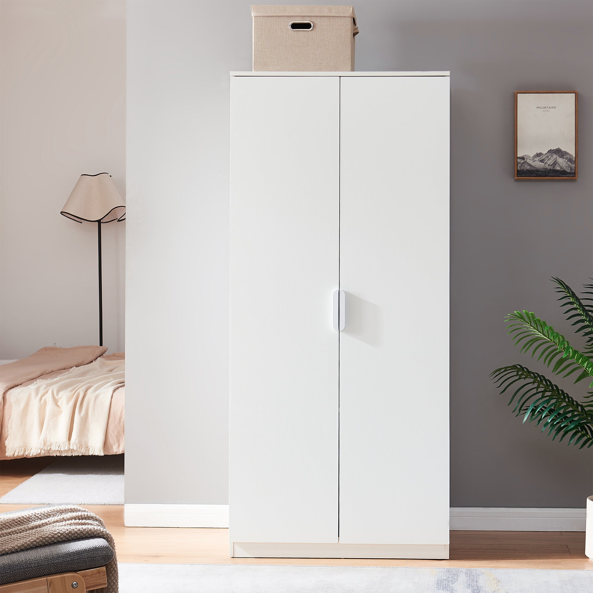 Armadio Guardaroba Eiselfing 176 x 80 x 52 cm Bianco [en.casa]