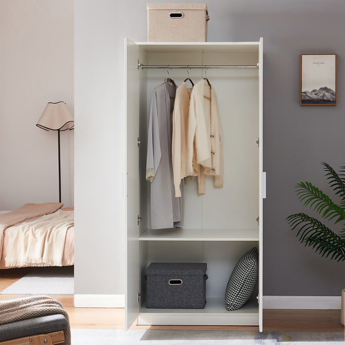 Armadio Guardaroba Eiselfing 176 x 80 x 52 cm Bianco [en.casa]