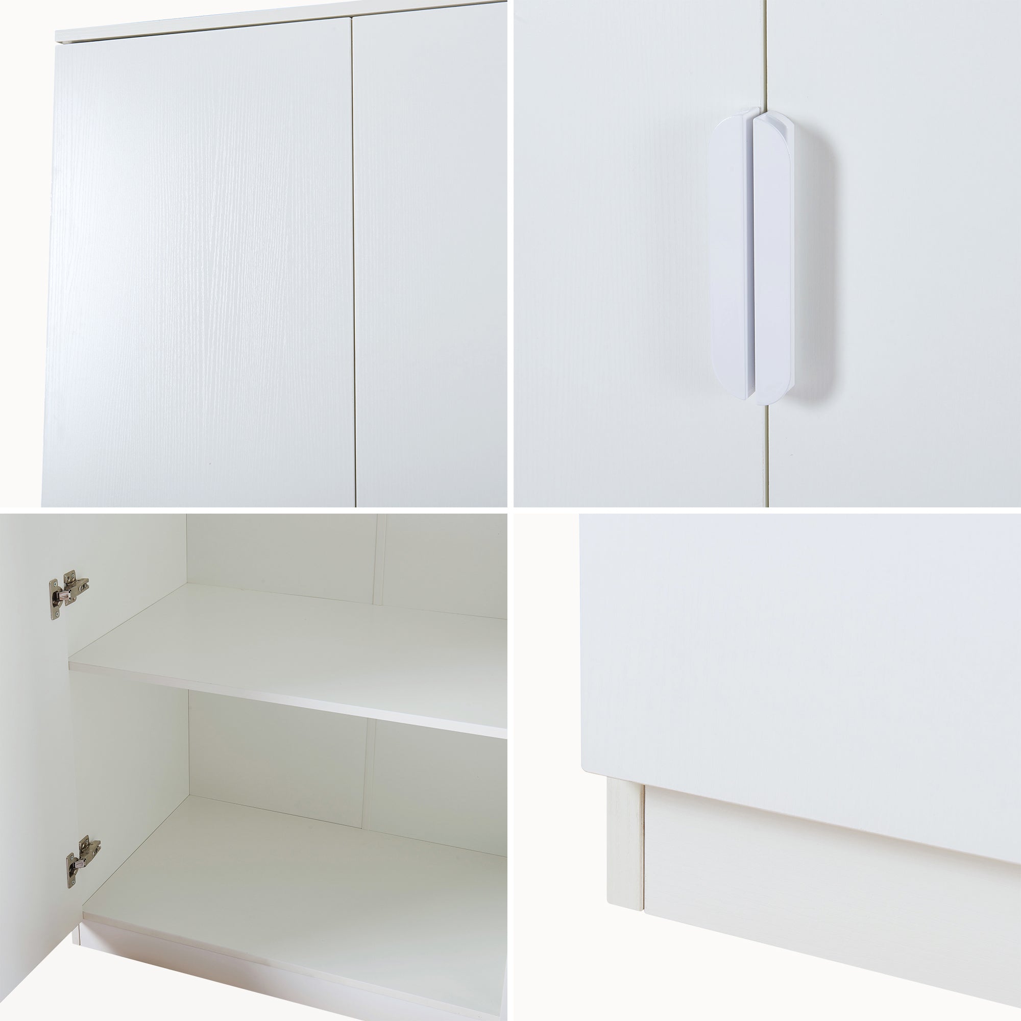 Armadio Guardaroba Eiselfing 176 x 80 x 52 cm Bianco [en.casa]