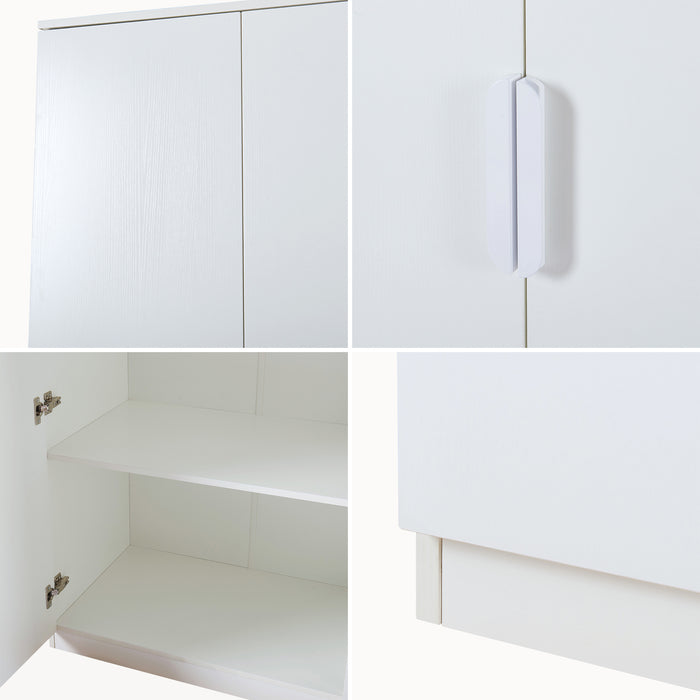 Armadio Guardaroba Eiselfing 176 x 80 x 52 cm Bianco [en.casa]