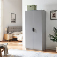 Armadio Guardaroba Eiselfing 176 x 80 x 52 cm Grigio [en.casa]