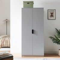 Armadio Guardaroba Eiselfing 176 x 80 x 52 cm Grigio [en.casa]