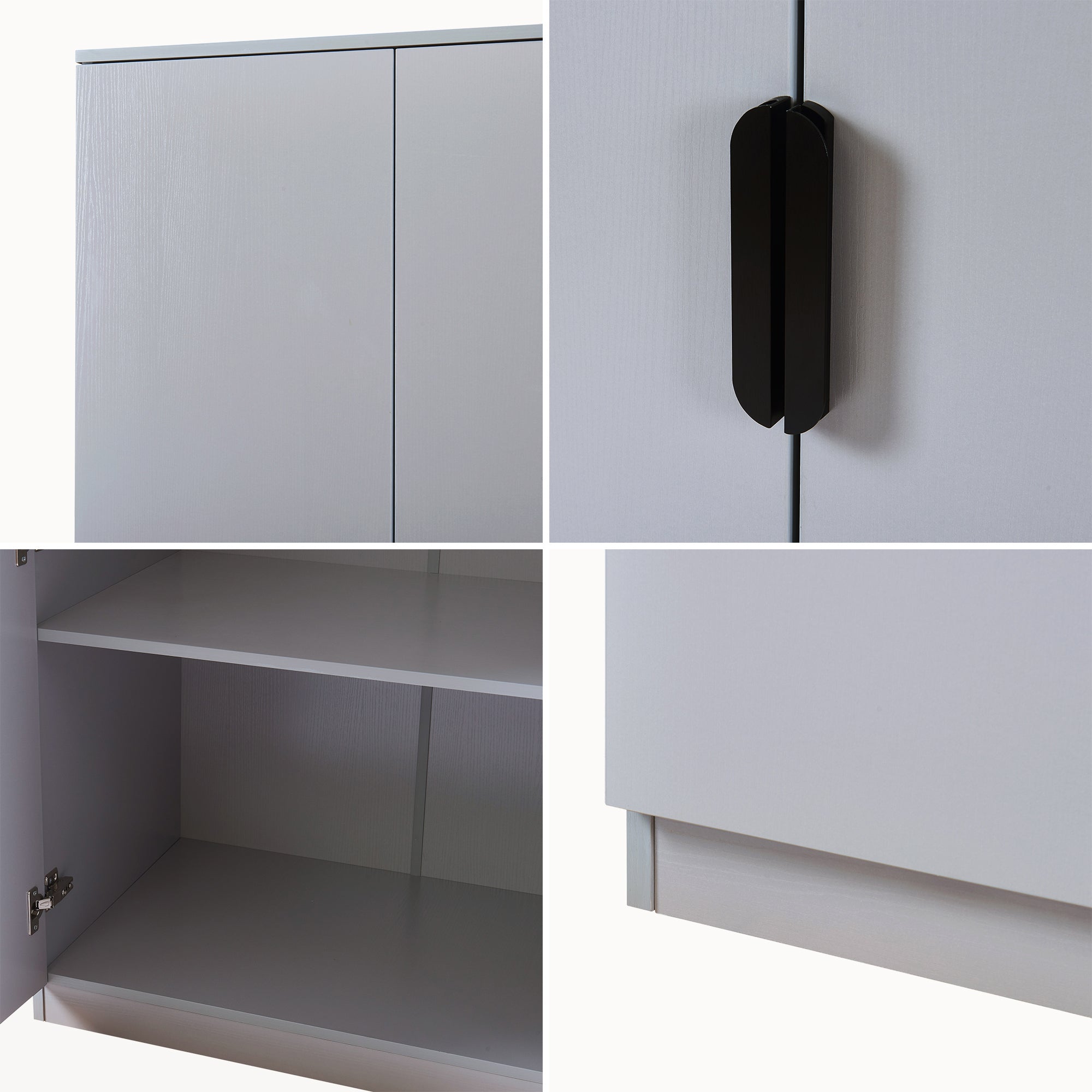 Armadio Guardaroba Eiselfing 176 x 80 x 52 cm Grigio [en.casa]