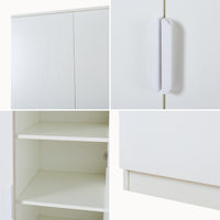 Armadio Guardaroba Eiselfing con Scomparti e Cassetti 176 x 80 x 52 cm Bianco [en.casa]
