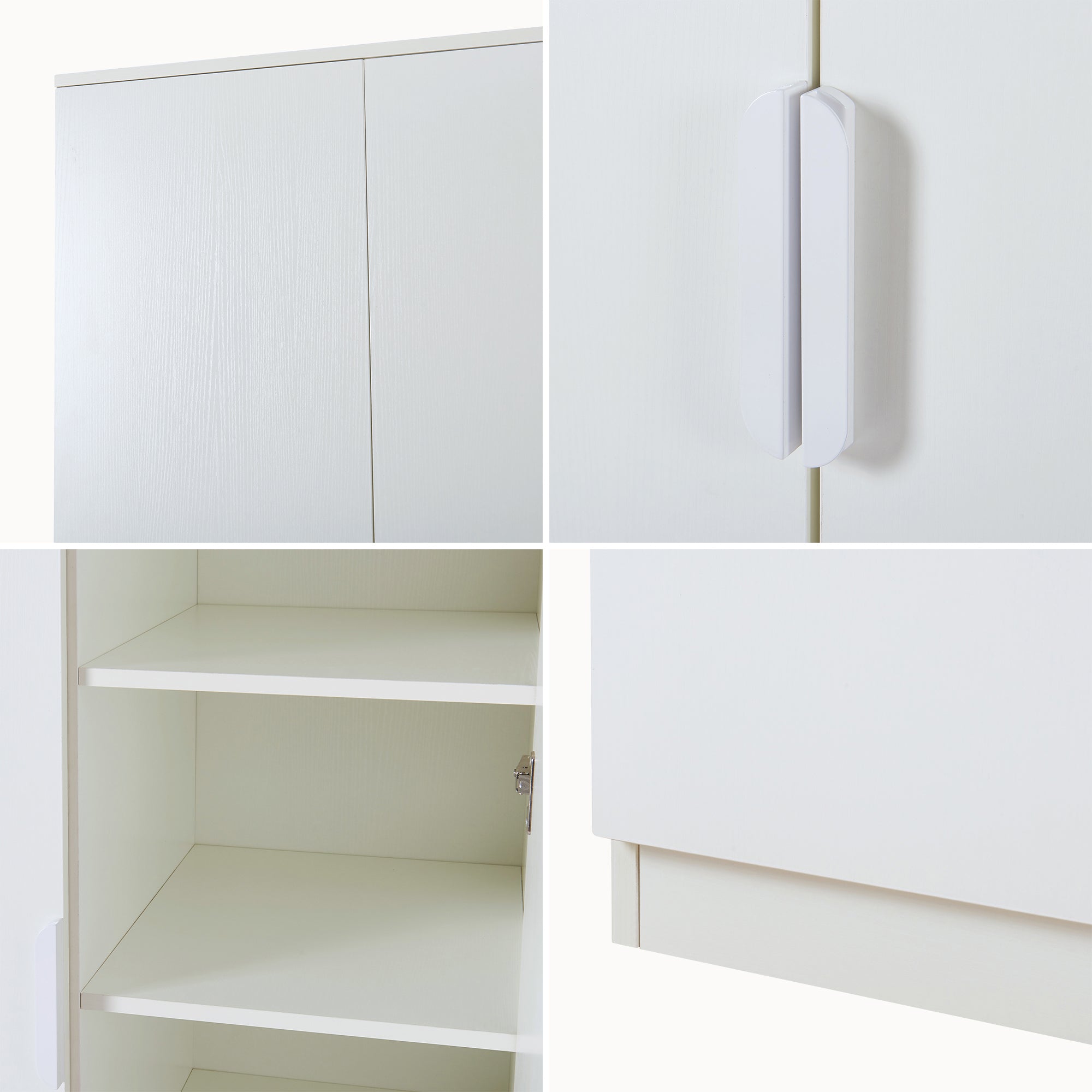 Armadio Guardaroba Eiselfing con Scomparti e Cassetti 176 x 80 x 52 cm Bianco [en.casa]