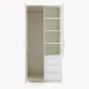 Armadio Guardaroba Eiselfing con Scomparti e Cassetti 176 x 80 x 52 cm Bianco [en.casa]