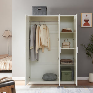 Armadio Guardaroba Eiselfing con 4 Scomparti 176 x 120 x 52 cm Bianco [en.casa]