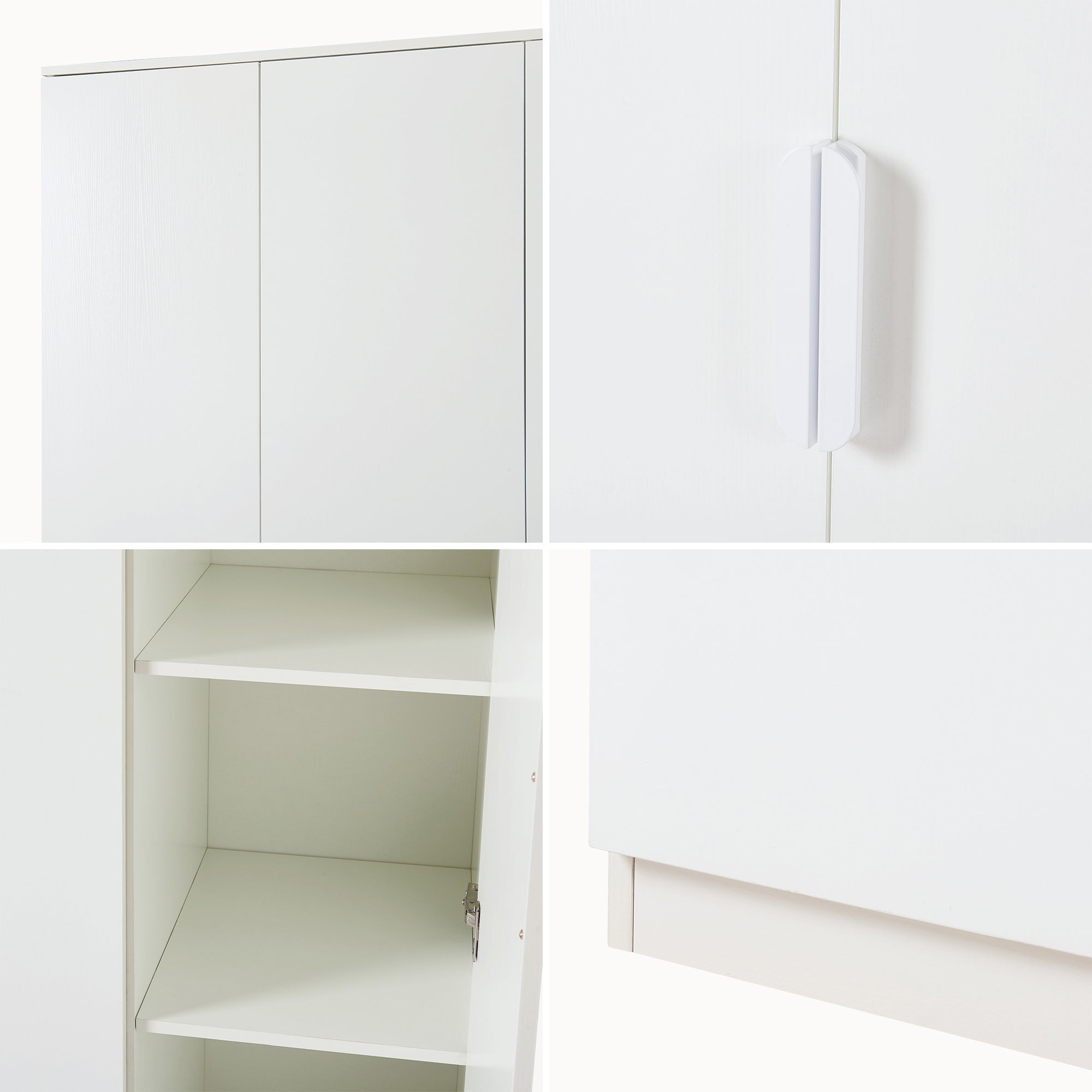 Armadio Guardaroba Eiselfing con 4 Scomparti 176 x 120 x 52 cm Bianco [en.casa]