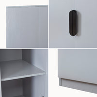 Armadio Guardaroba Eiselfing con 4 Scomparti 176 x 120 x 52 cm Grigio [en.casa]