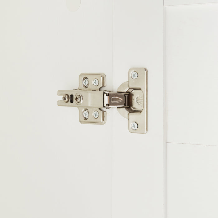 Armadio Guardaroba Finning con Ante a Persiana 176 x 80 x 52 cm Bianco [en.casa]