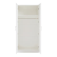 Armadio Guardaroba Finning con Ante a Persiana 176 x 80 x 52 cm Bianco [en.casa]