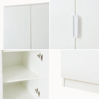 Armadio Guardaroba Eiselfing con Scomparti e Cassetti 176 x 120 x 52 cm Bianco [en.casa]