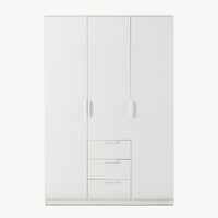 Armadio Guardaroba Eiselfing con Scomparti e Cassetti 176 x 120 x 52 cm Bianco [en.casa]