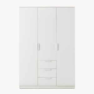 Armadio Guardaroba Eiselfing con Scomparti e Cassetti 176 x 120 x 52 cm Bianco [en.casa]