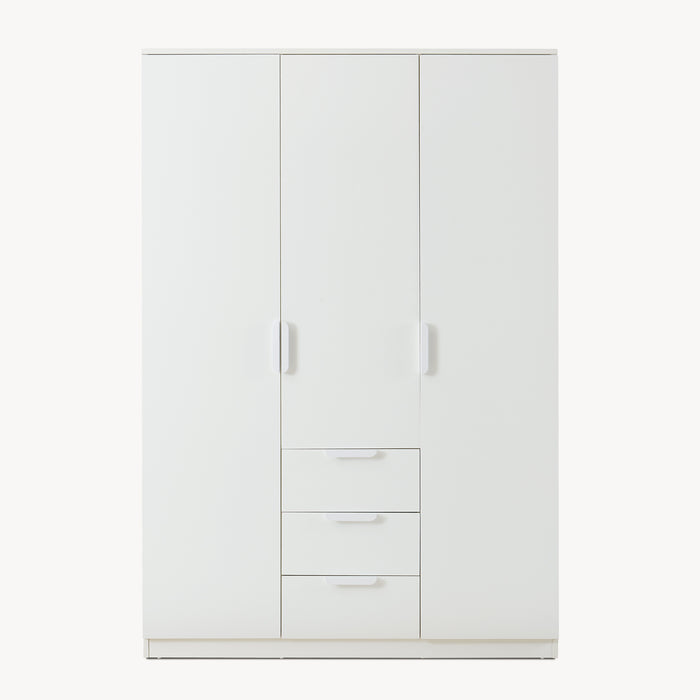 Armadio Guardaroba Eiselfing con Scomparti e Cassetti 176 x 120 x 52 cm Bianco [en.casa]