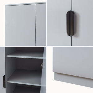 Armadio Guardaroba Eiselfing con Scomparti e Cassetti 176 x 120 x 52 cm Grigio [en.casa]