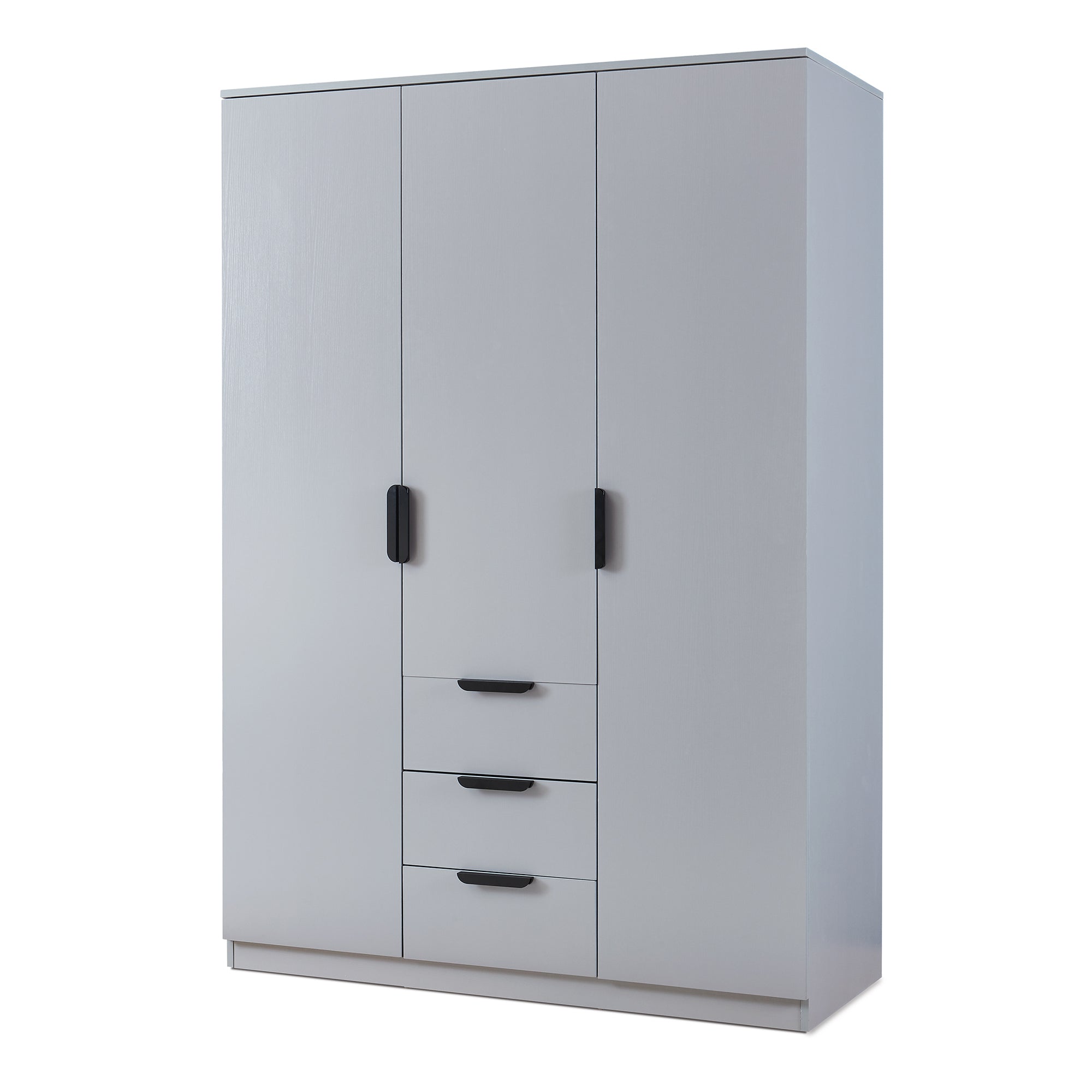 Armadio Guardaroba Eiselfing con Scomparti e Cassetti 176 x 120 x 52 cm Grigio [en.casa]