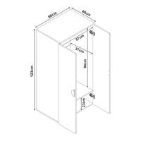 Mobiletto/scaffale per bambini 123 x 60 x 40 cm bianco verde menta 03_0008926