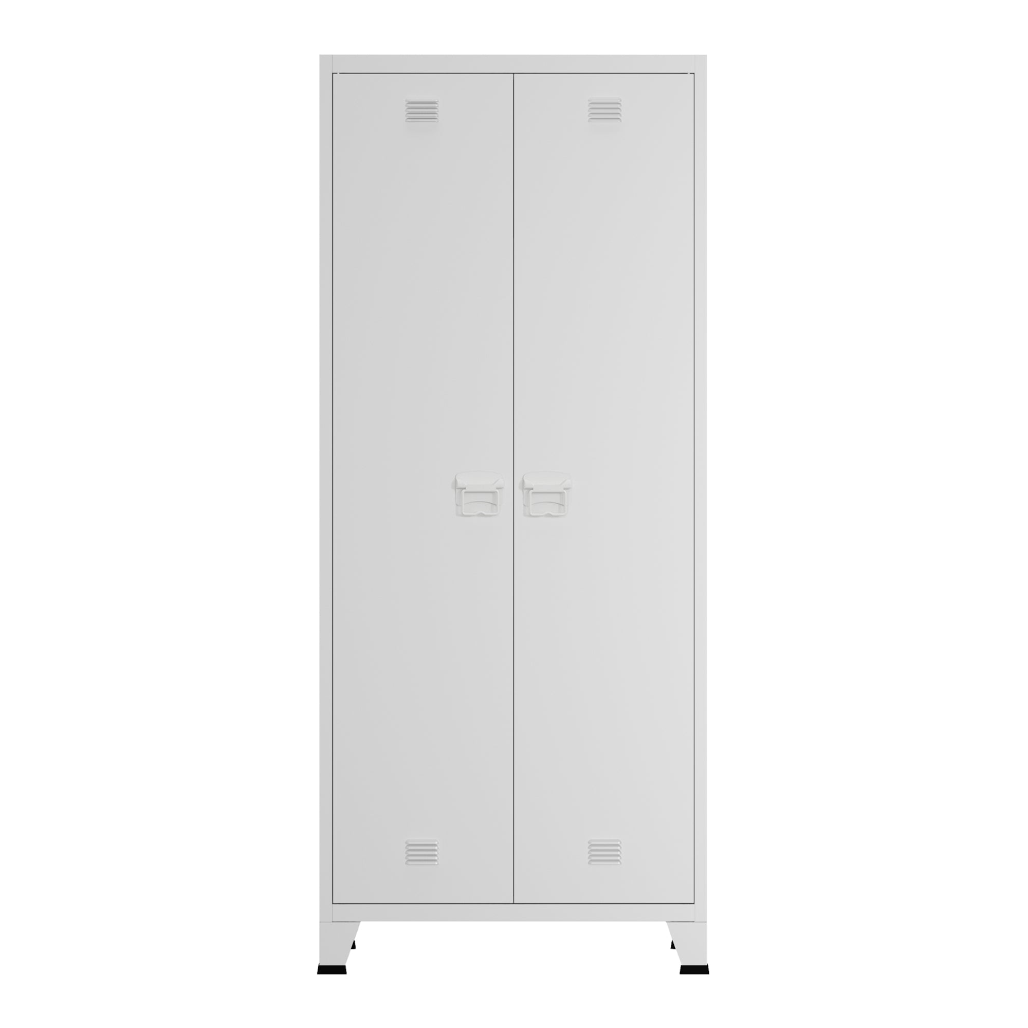 Armadio Hankasalmi per Guardaroba 180 x 90 x 40 cm Acciaio Bianco [en.casa]