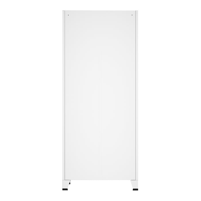 Armadio Hankasalmi per Guardaroba 180 x 90 x 40 cm Acciaio Bianco [en.casa]
