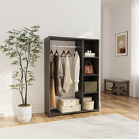 Armadietto Aperto per Guardaroba Nesbyen - Antracite [en.casa]