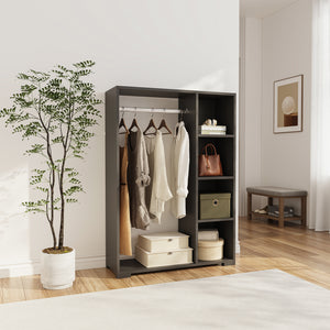 Armadietto Aperto per Guardaroba Nesbyen - Antracite [en.casa]