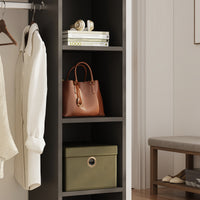 Armadietto Aperto per Guardaroba Nesbyen - Antracite [en.casa]