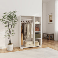 Armadietto Aperto per Guardaroba Nesbyen - Bianco [en.casa]