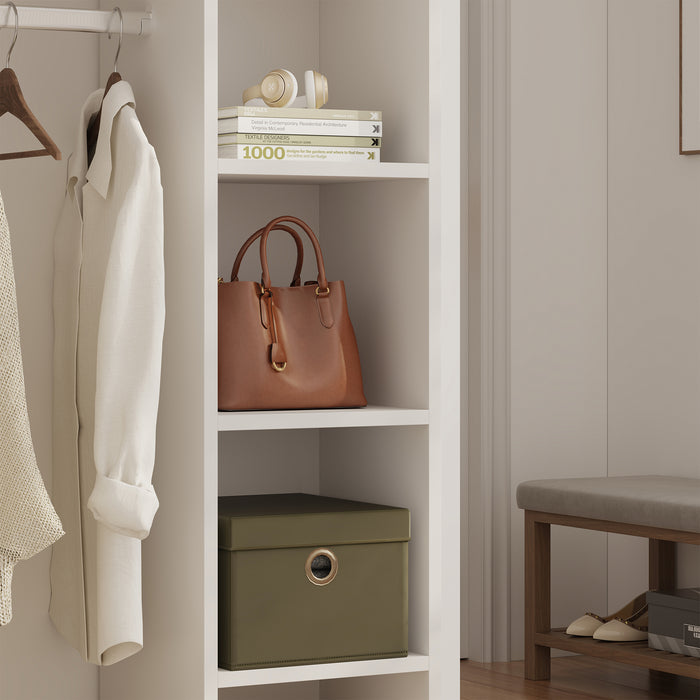 Armadietto Aperto per Guardaroba Nesbyen - Bianco [en.casa]