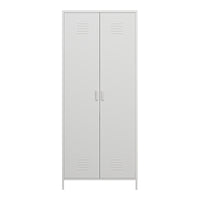 Armadio Seinäjoki per Guardaroba in Acciaio 180 x 76 x 50 cm - Bianco [en.casa]