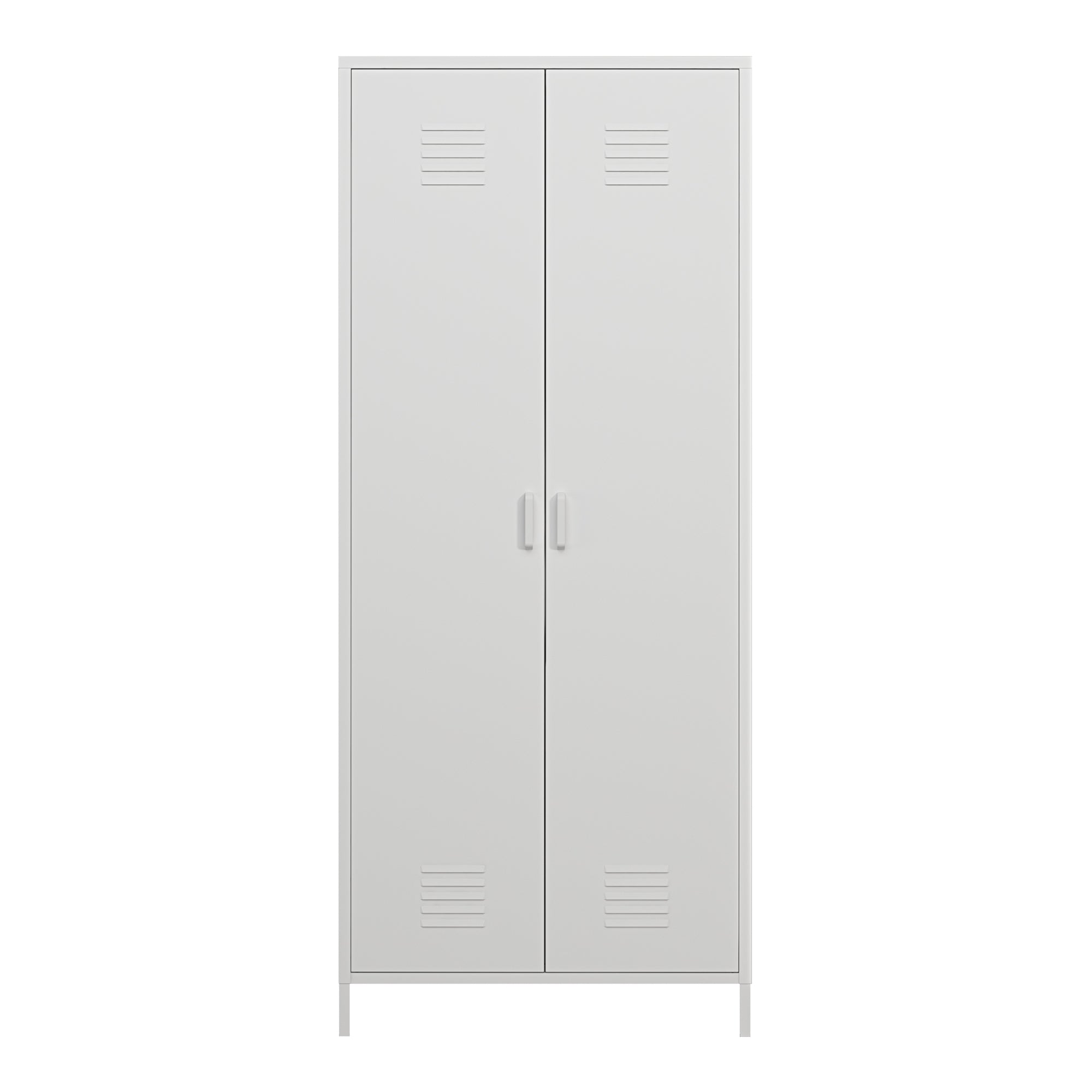 Armadio Seinäjoki per Guardaroba in Acciaio 180 x 76 x 50 cm - Bianco [en.casa]