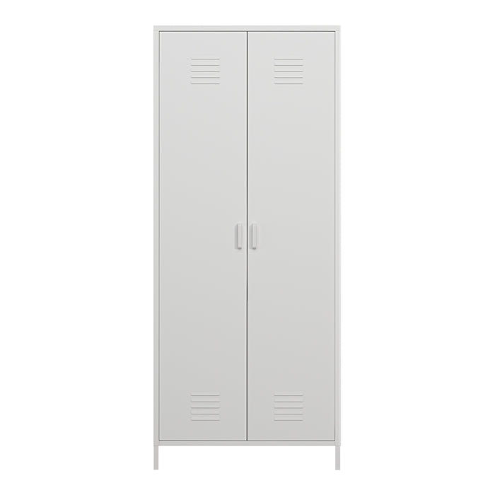Armadio Seinäjoki per Guardaroba in Acciaio 180 x 76 x 50 cm - Bianco [en.casa]