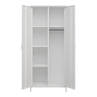 Armadio Seinäjoki per Guardaroba in Acciaio 180 x 76 x 50 cm - Bianco [en.casa]