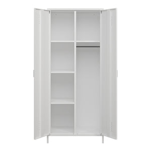 Armadio Seinäjoki per Guardaroba in Acciaio 180 x 76 x 50 cm - Bianco [en.casa]