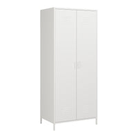Armadio Seinäjoki per Guardaroba in Acciaio 180 x 76 x 50 cm - Bianco [en.casa]