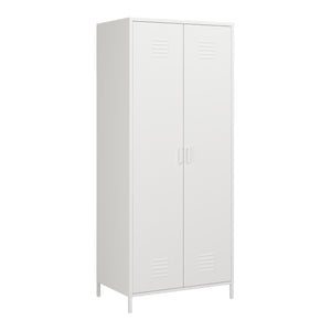 Armadio Seinäjoki per Guardaroba in Acciaio 180 x 76 x 50 cm - Bianco [en.casa]