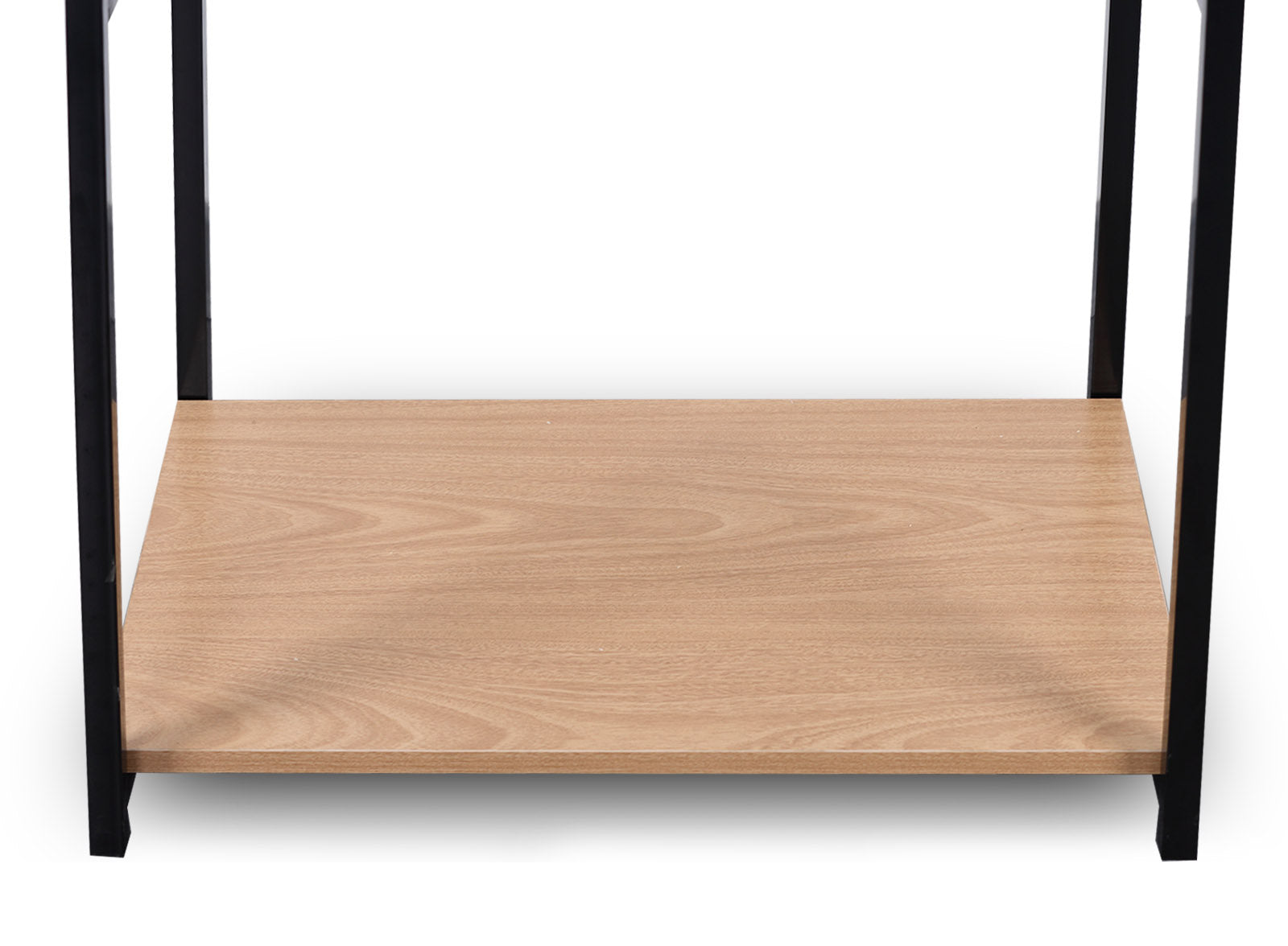 Rack con ripiano per scarpe in metallo e legno marrone nero 19_0000491