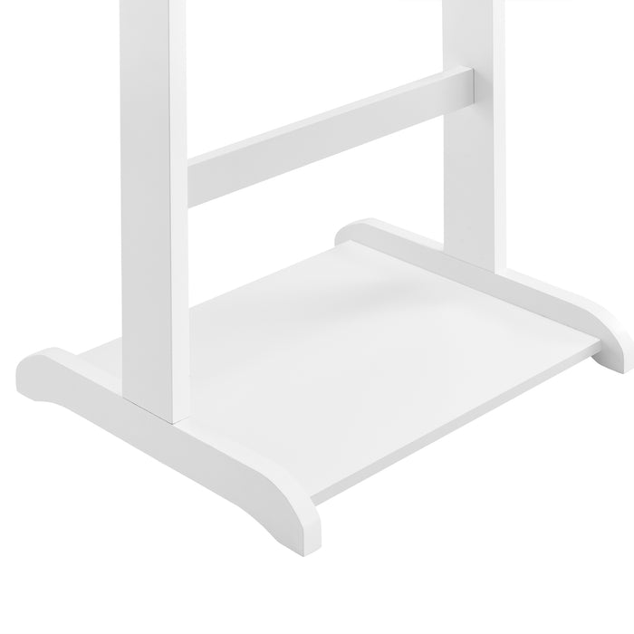 Servomuto Lulboll con Porta Pantaloni e Cassetta con Scomparti - Bianco [en.casa]