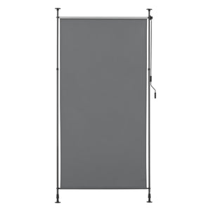 Schermo Verticale Cimarra da Balcone con Pali Telescopici Tenda Parasole Larga 120 cm Grigio Scuro pro.tec