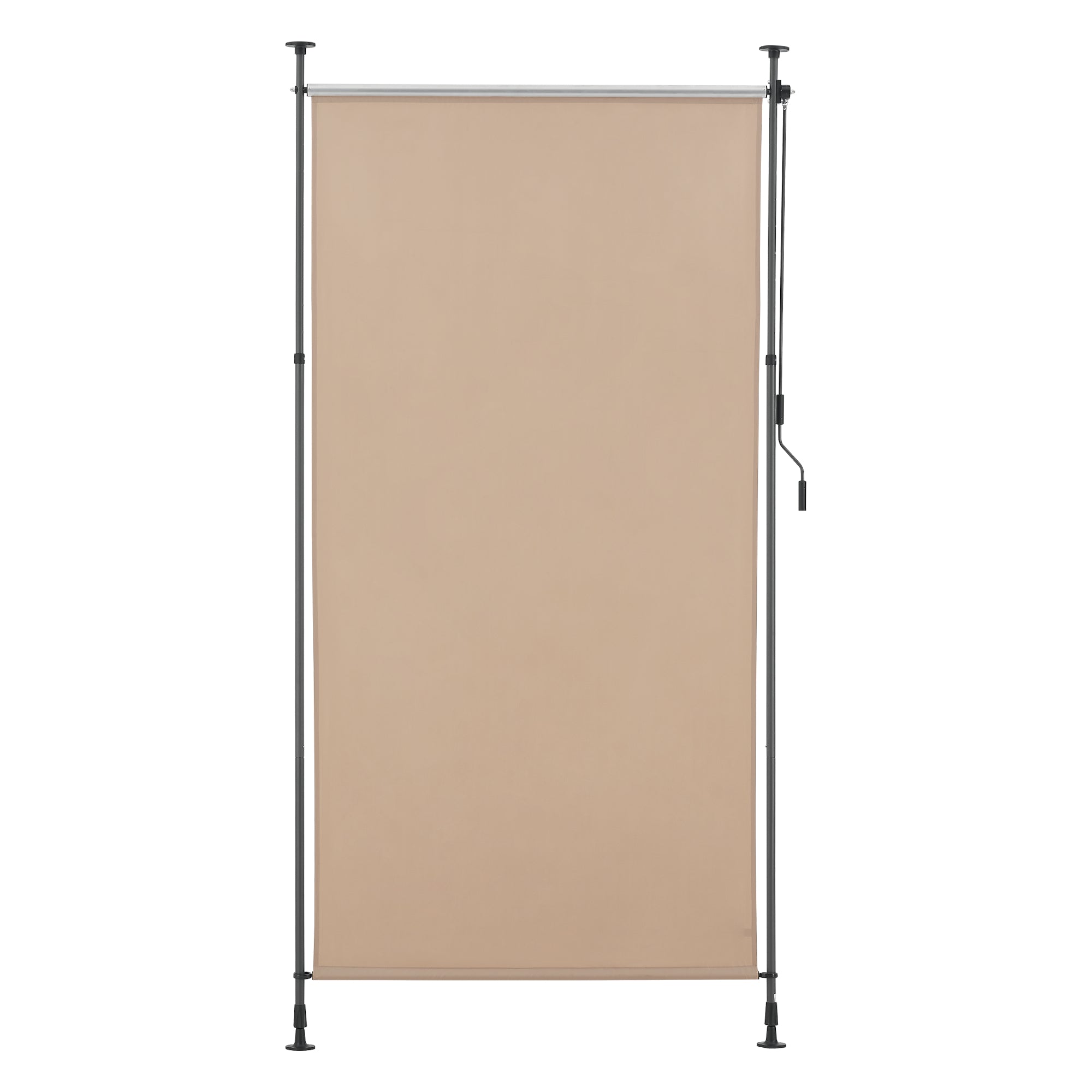 Schermo Verticale Cimarra da Balcone con Pali Telescopici Tenda Parasole Larga 120 cm color Sabbia pro.tec