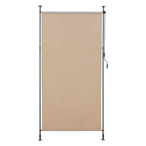 Schermo Verticale Cimarra da Balcone con Pali Telescopici Tenda Parasole Larga 120 cm color Sabbia pro.tec