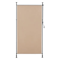 Schermo Verticale Cimarra da Balcone con Pali Telescopici Tenda Parasole Larga 150 cm color Sabbia pro.tec